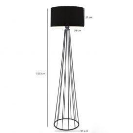 AYD-3042 Design interior Lampa de podea Negru 21x38x155 cm