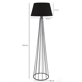 AYD-3043 Design interior Lampa de podea Negru 21x38x155 cm