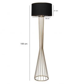 AYD-3078 Design interior Lampa de podea negruGold 21x38x155 cm