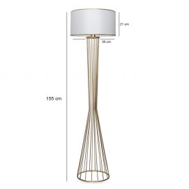 AYD-3077 Design interior Lampa de podea alb  Aur 21x38x155 cm