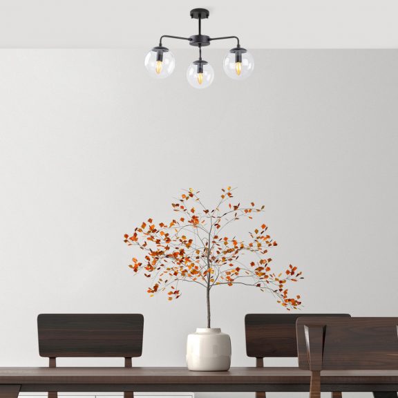 Viran - 11001 Candelabru design interior Negru 56x56x43 cm