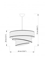 Couper - Gri, Argintiu Candelabru de design interior Gri Argintiu  40x40x72 cm