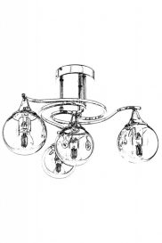 AV-1761-4K Candelabru design interior Crom 55x55x cm