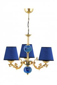 YL176 Candelabru design interior 
 albastru Aur 50x15x65 cm