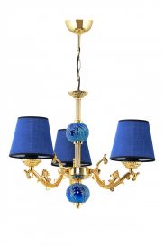 YL176 Candelabru design interior 
 albastru Aur 50x15x65 cm