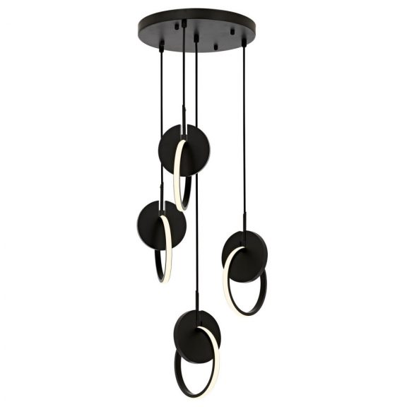 Av-1874-4T-Bsy Candelabru design interior Negru 
 alb 35x35x120 cm