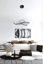   Salyangoz Fume Ledli Avize 3 Renk Candelabru design interior Smoke 60x60x70 cm