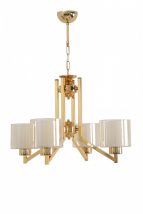   Ruby 4 Lü Gold Bal Camlı Avize Candelabru design interior Aur 60x60x75 cm