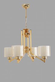 Ruby 4 Lü Gold Bal Camlı Avize Candelabru design interior Aur 60x60x75 cm