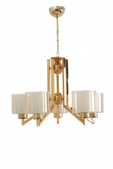 Ruby 5 Li Gold Bal Camlı Avize Candelabru design interior Aur 60x60x75 cm