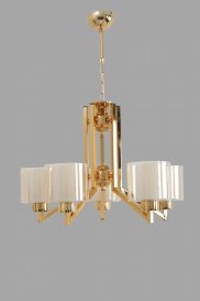 Ruby 5 Li Gold Bal Camlı Avize Candelabru design interior Aur 60x60x75 cm