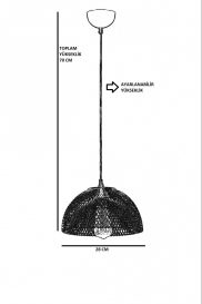 Ufo 8723-1 Candelabru design interior Negru 28x28x70 cm