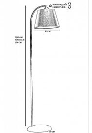 Azra 8736-3 Design interior Lampa de podea Aur 30x30x154 cm