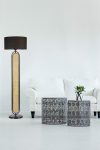 Belinda 8741-2 Design interior Lampa de podea Rattan 
 Negru 30x30x162 cm