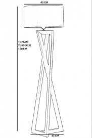 Maçka 8747-2 Design interior Lampa de podea Negru 45x45x150 cm