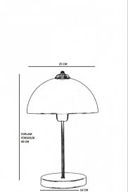 Lungo 8754-1 Design interior Veioză Aur 25x25x40 cm