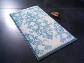 Shabby Damask (80 x 140) Covor de baie alb albastru