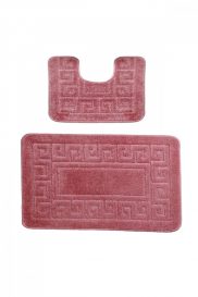 Set covoare etnice pentru baie (2 piese) Dusty rose