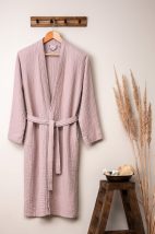 Kimono Halat de baie unisex Pudra