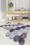 Set covoare Circle pentru baie (2 piese) Violet gri violet