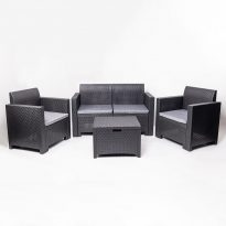   Alabama 02 Set mobilier de gradina pentru 4 persoane Antracit