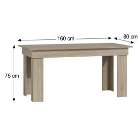 Montilla II Nou set de sufragerie pentru 4 persoane Sonoma-Wenge