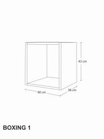 Salas E1 Element de dulap de living lucios alb