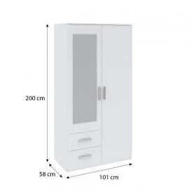 Dulap Verdana 100cm F 2D2S alb