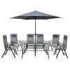 Set mobilier de gradina Axos 8 piese gri