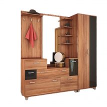 ANDRETTI Set Mobilier Hol Negru lucios - Prune