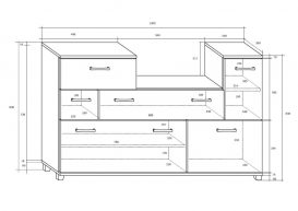 ANDRETTI Set Mobilier Hol Negru lucios - Prune