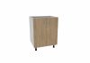 Dulap de bucatarie inferior Benita 2 usi Lemn natural-alb 60x50x80 cm