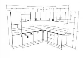 Set mobila bucatarie Benita Colt V36, alb, 320 x 160 cm - alb