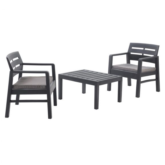 Set Mobilier de Gradina BETTINA 2 Antracit - Solutie Eleganta