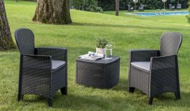 Set mobilier de gradina Gorin 2 persoane Antracit - Stil si Confort