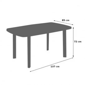 Set mobilier de gradina Parla 6 persoane - Verde