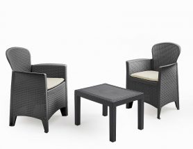 Set de mobilier de grădină Tikka 2 persoane Antracit