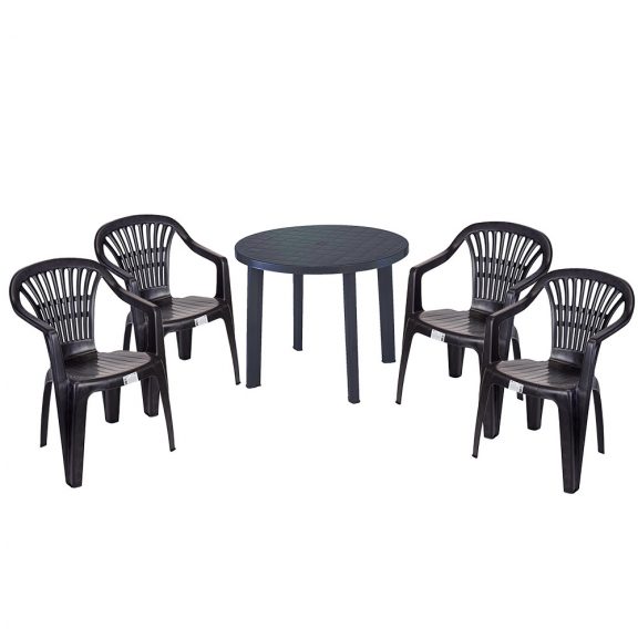 Set mobilier de gradina Telde 4 persoane - Antracit