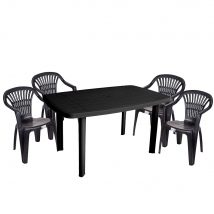 Set mobilier de gradina Parla 4 persoane - Antracit