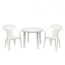 Set mobilier de gradina Telde 2 persoane - alb