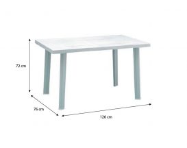 Set mobilier de grădină Girona 6 persoane - alb