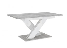 Set de sufragerie Maasix SWTG High Gloss Concrete pentru 4 persoane cu scaune Grey Vanda