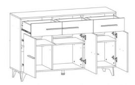 Frida K3D3S Dresser Stejar