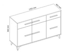 Frida K3D3S Dresser Stejar