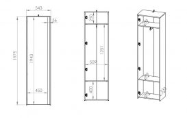 Dulap Mindy 06 Northern Pine - Antracit