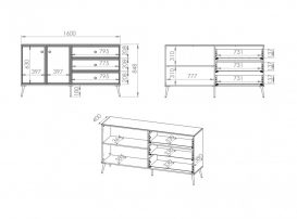 Comoda Tivoli 04 alb lucios