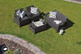 Set Mobilier De Gradina Keter Corfu Polyrattan Grafit