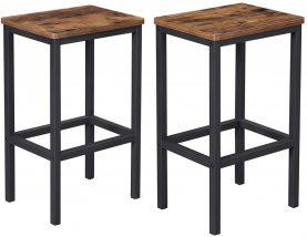 Scaun de bar rustic negru