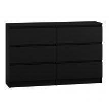 Comodă Viana M6 2x3 - Negru 120 cm